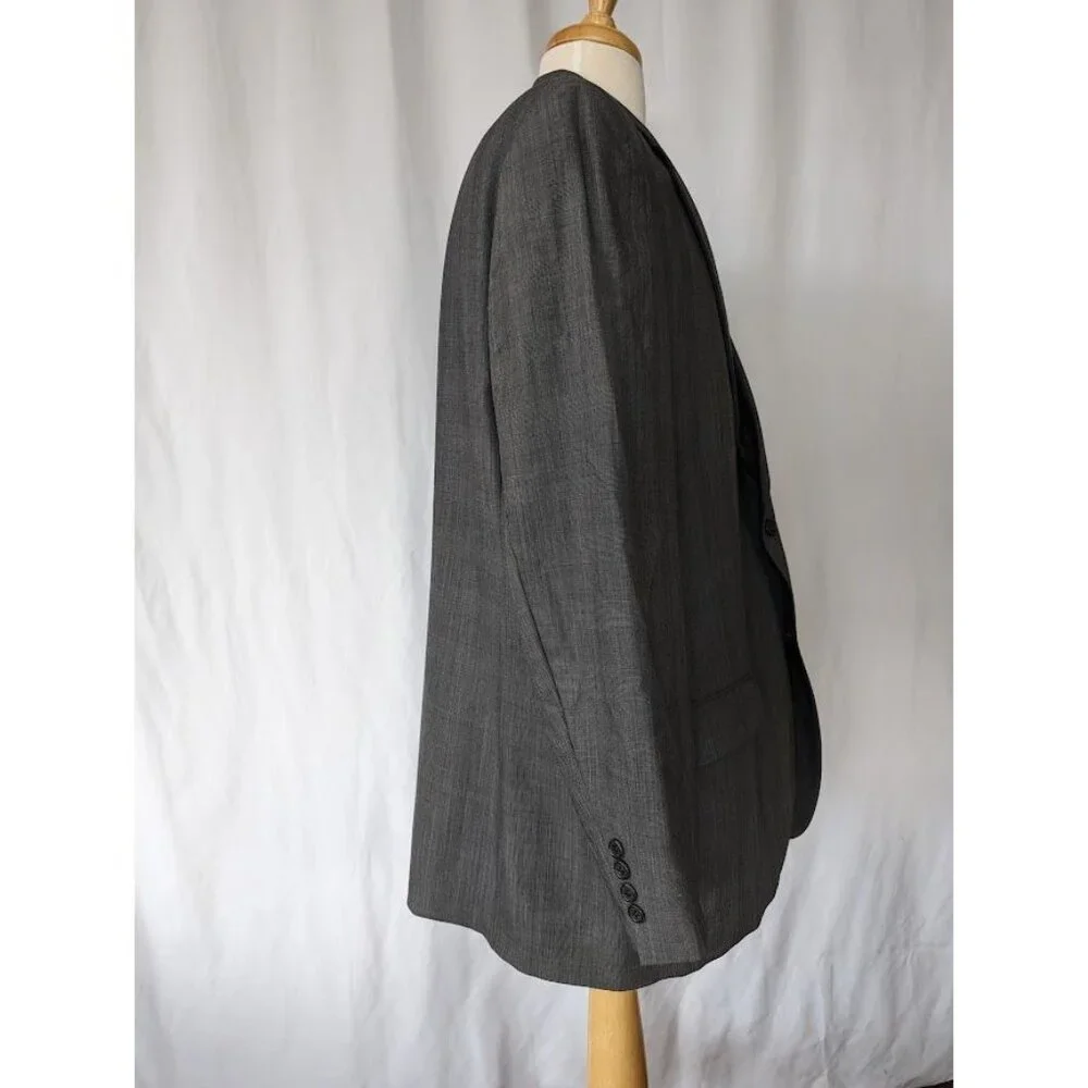 Men's BOTANY Five Hundred‎ 500 Suit Blazer Size 46 Regular 100% Virgin Wool Grey